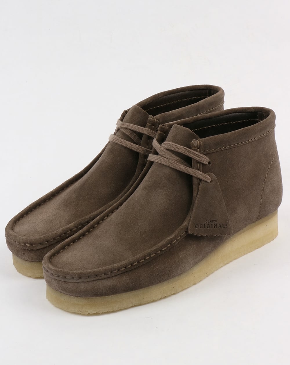 Clarks Originals Wallabee Suede Boots Grey