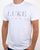 Luke Max Raised Print T Shirt White