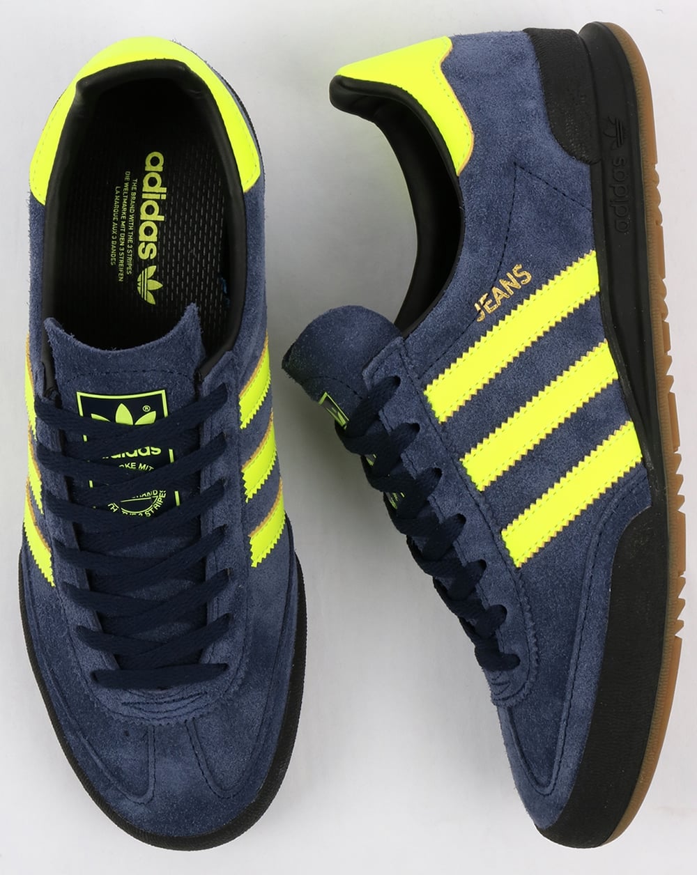Adidas Jeans MK2 Trainers Navy/Solar Yellow