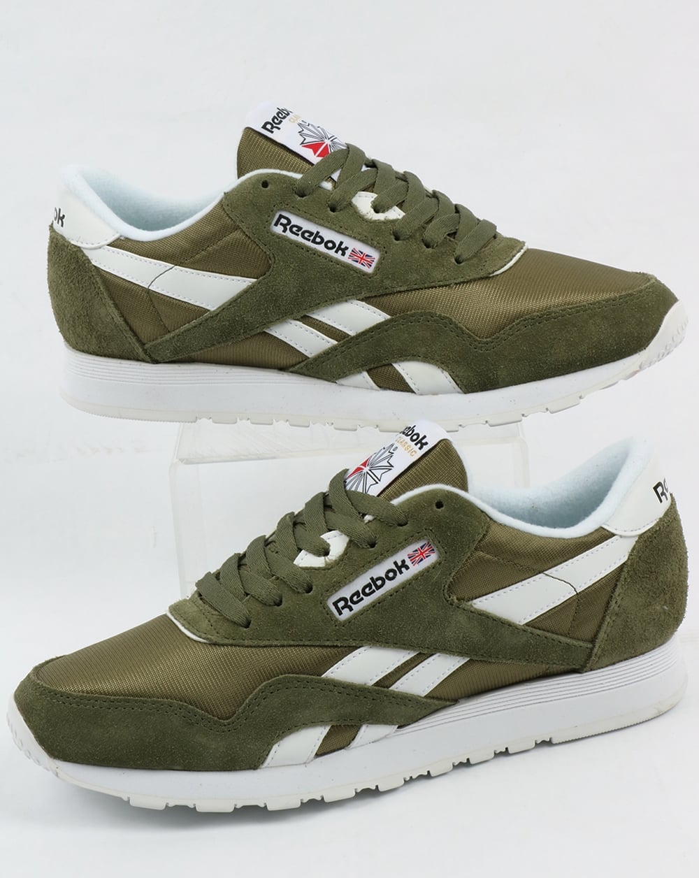 Reebok Classic Nylon Trainers Hunter Green