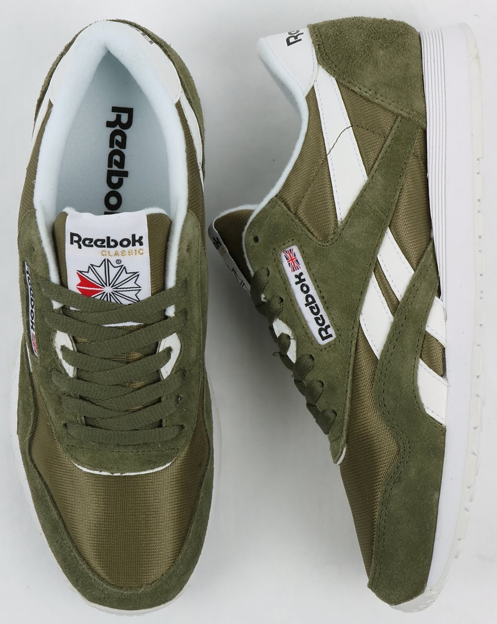 Reebok Classic Nylon Trainers Hunter Green