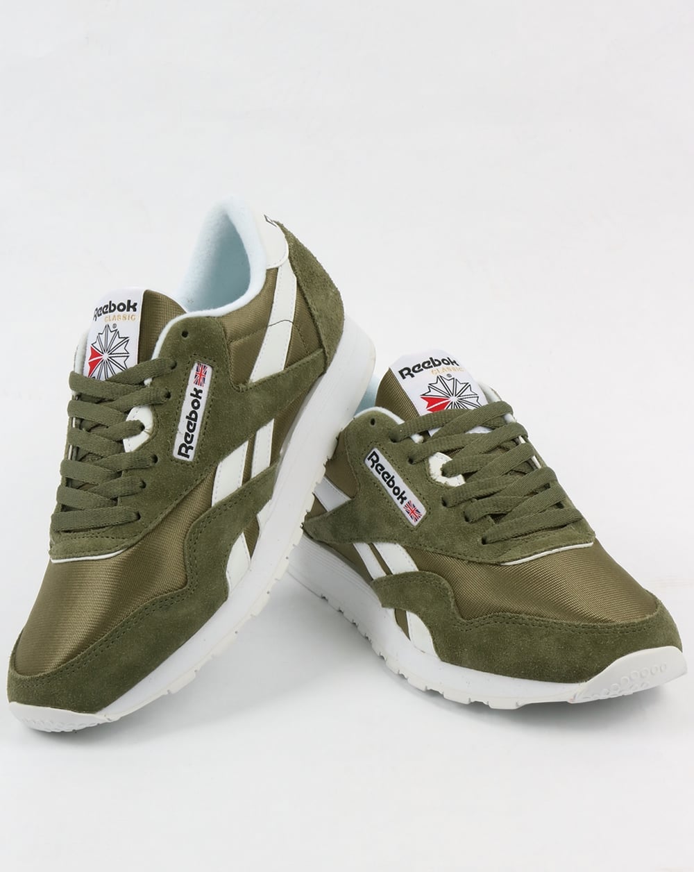 Reebok Classic Nylon Trainers Hunter Green