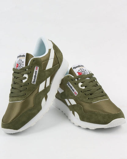 Reebok Classic Nylon Trainers Hunter Green