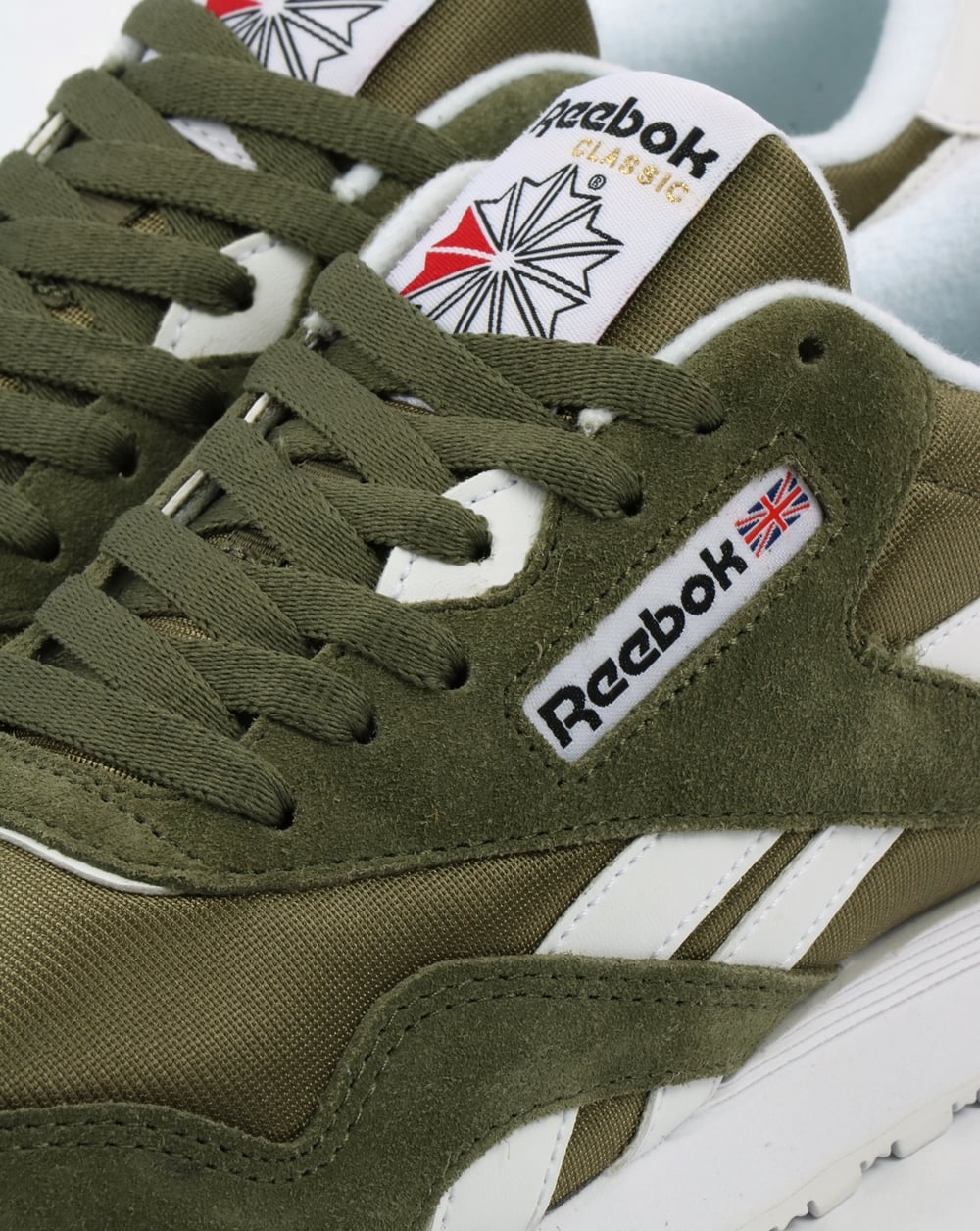 Reebok Classic Nylon Trainers Hunter Green