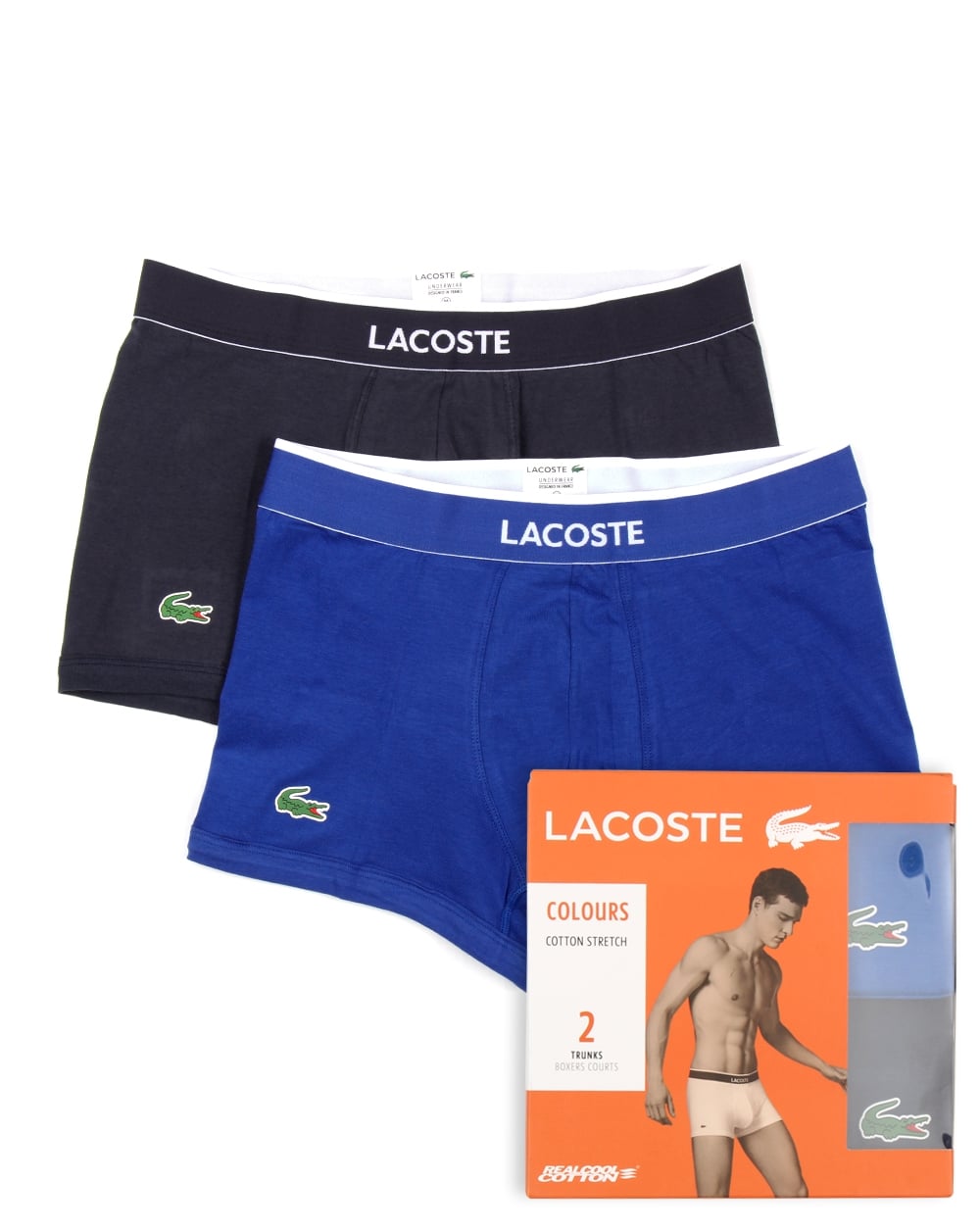 Lacoste Twin Pack Boxer Shorts Navy/Royal