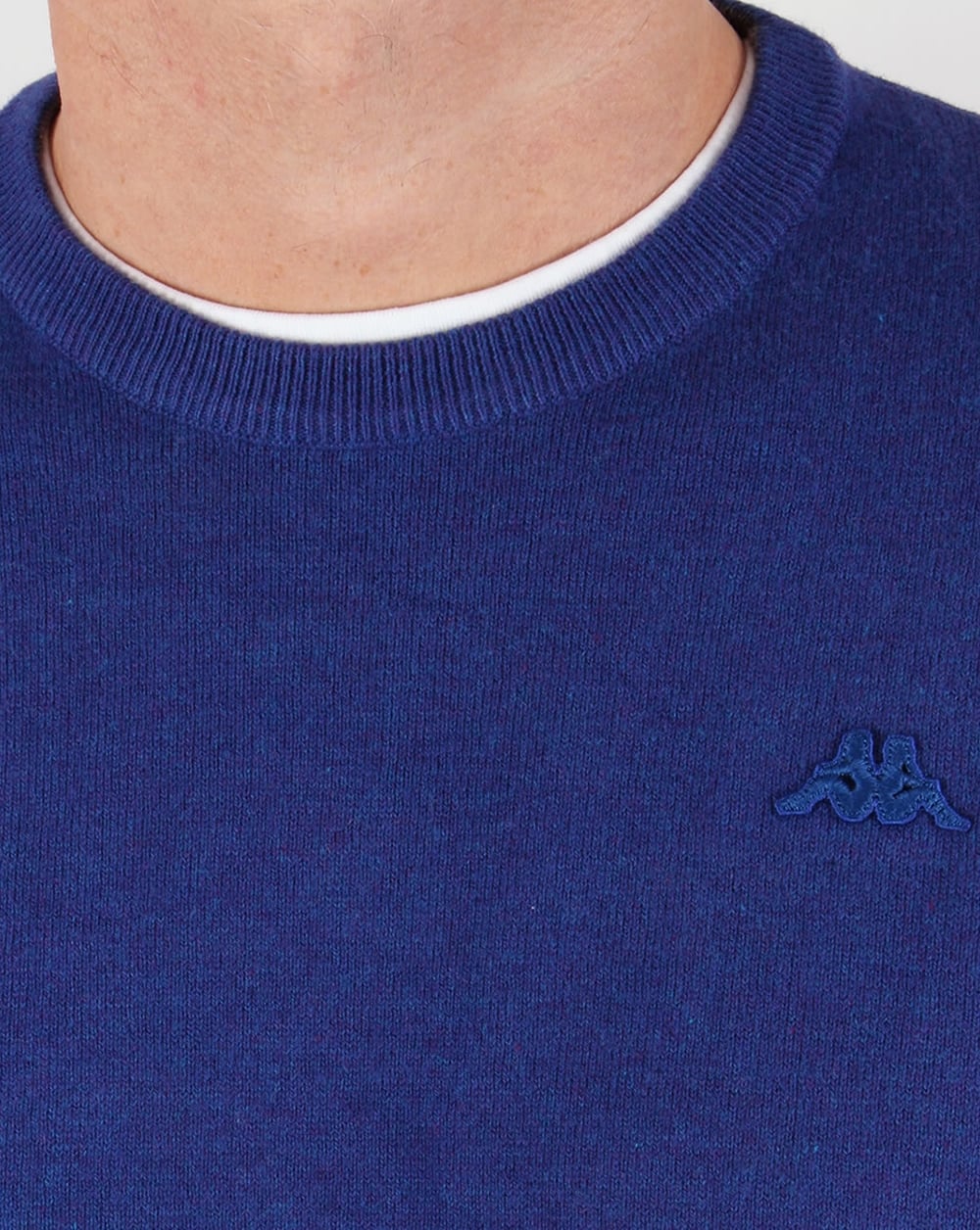 Robe Di Kappa Cotton Cashmere Crew Neck Jumper Dark Royal Blue