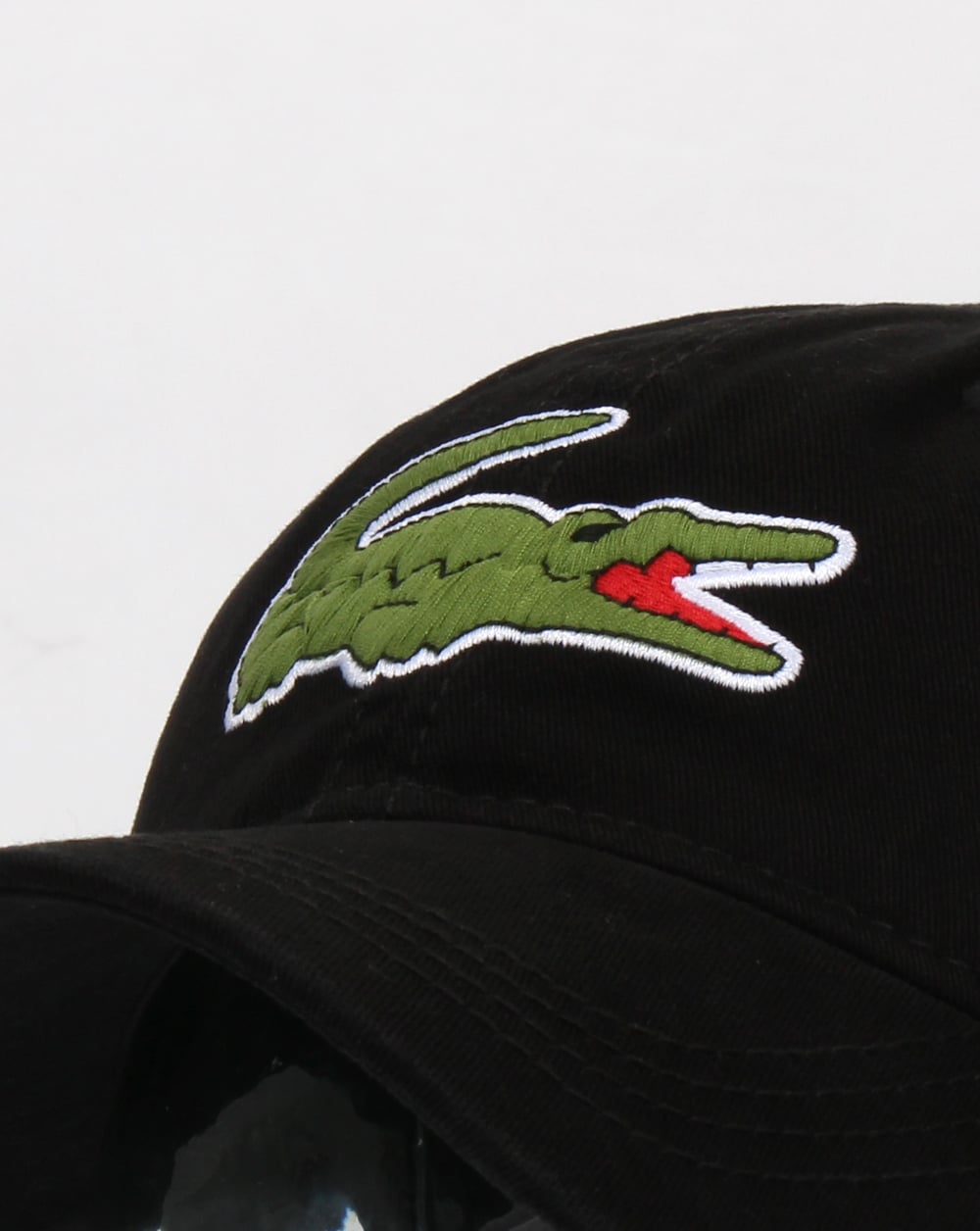 Lacoste Oversized Croc Cap Black