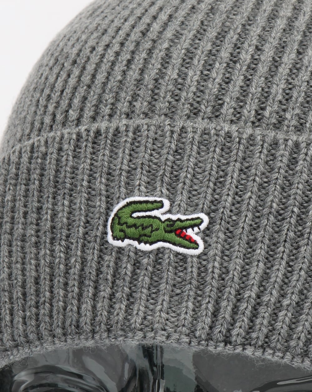 Lacoste Turn Up Ribbed Wool Beanie Galaxite Chine