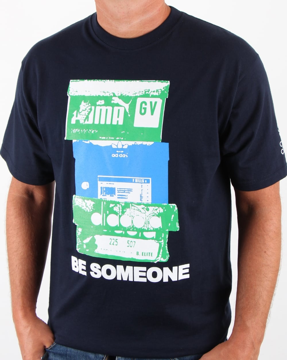 80s Casual ICONS Box T Shirt Navy
