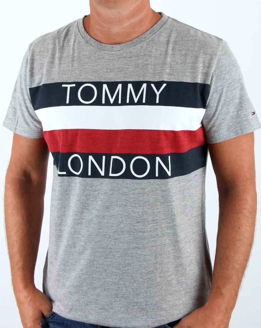 Tommy Hilfiger City T Shirt Light Grey Heather