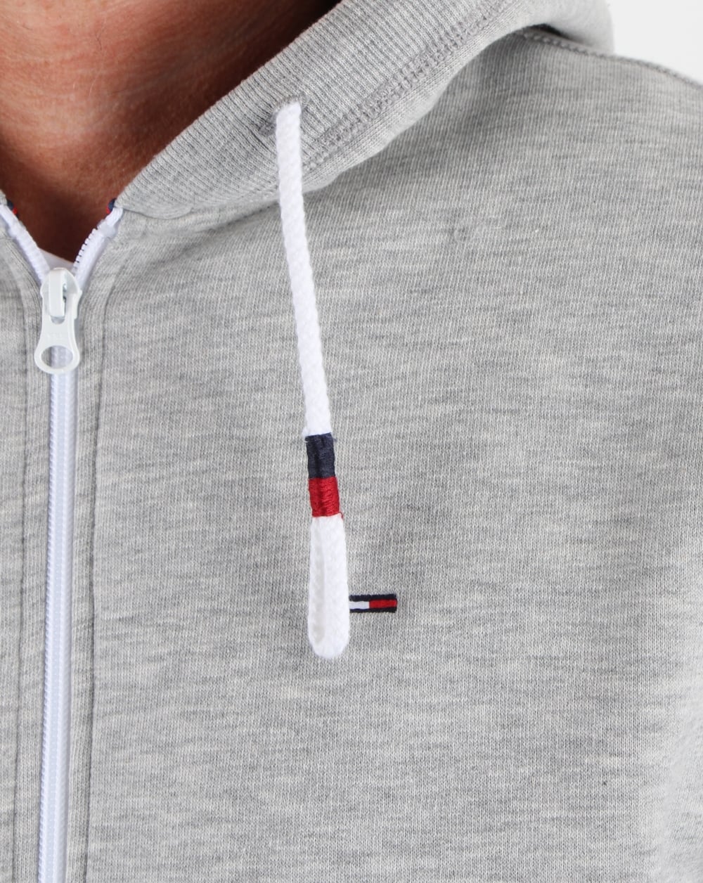 Tommy Hilfiger Cotton Fleece Hoody Light Grey Heather