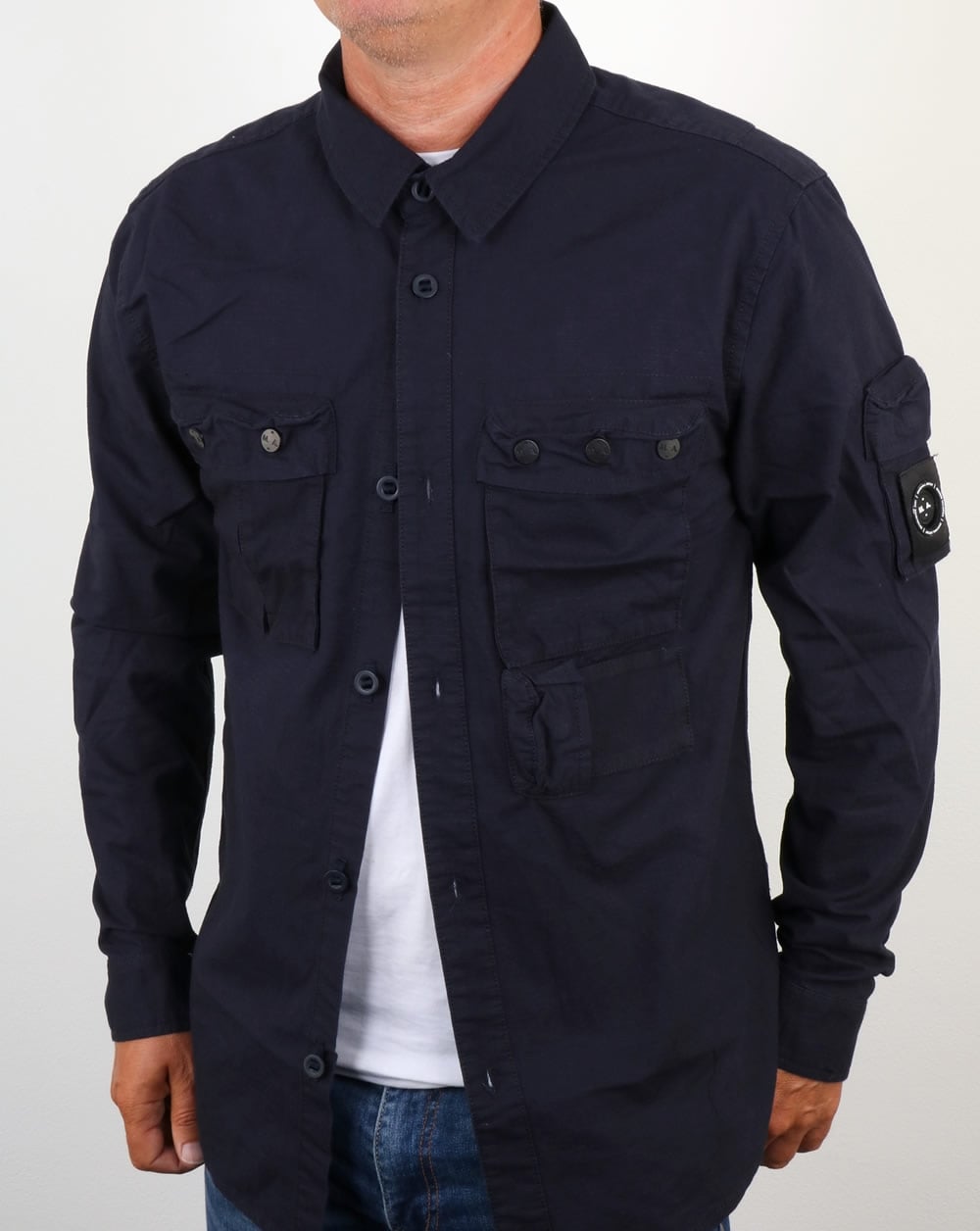 Marshall Artist Ripstop Overshirt Navy