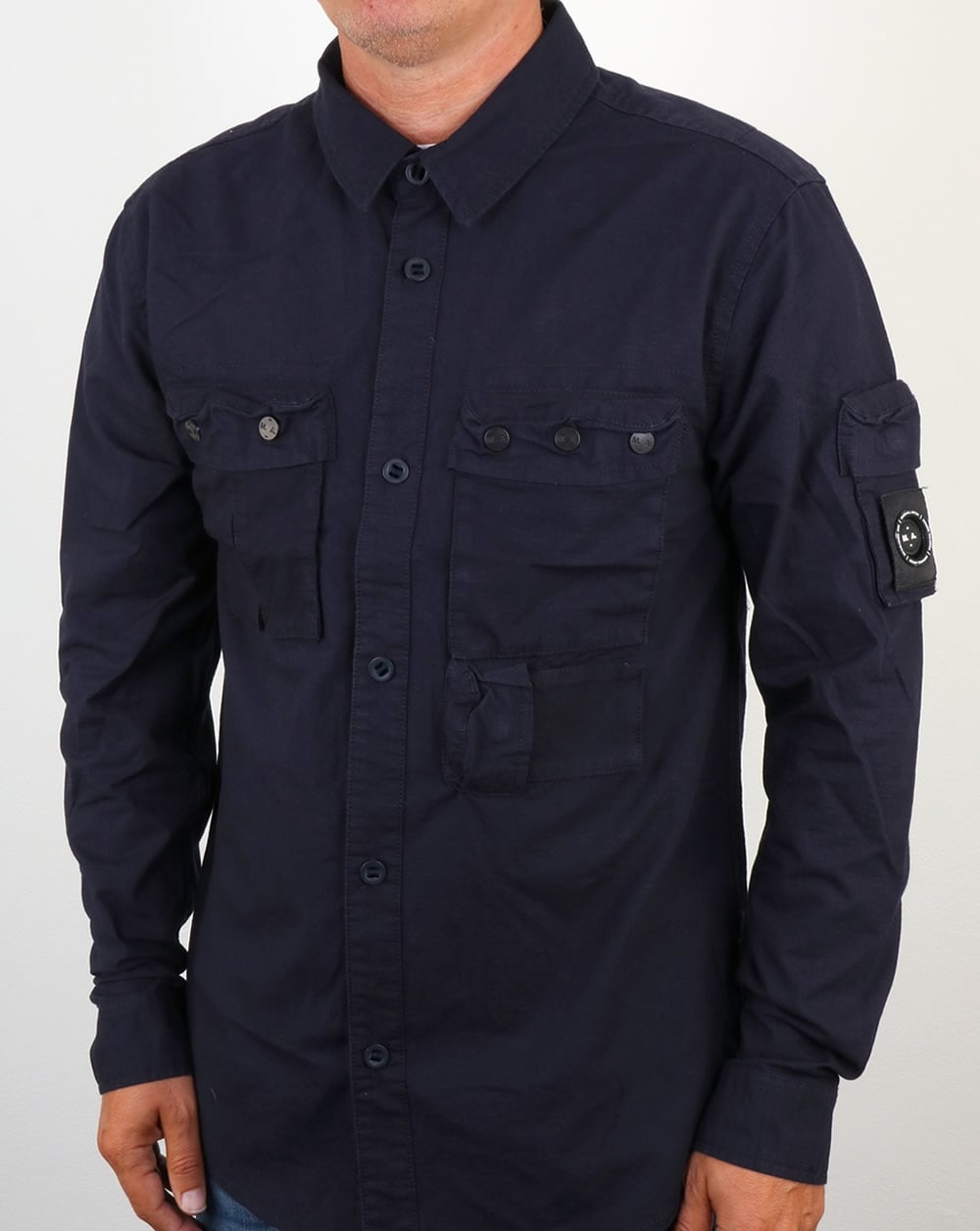 Marshall Artist Ripstop Overshirt Navy