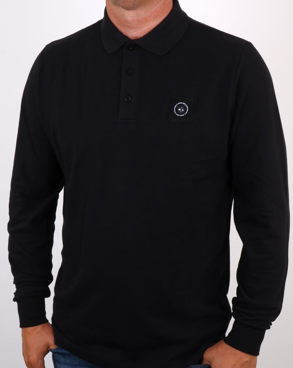 Marshall Artist Siren Ls Polo Shirt Black