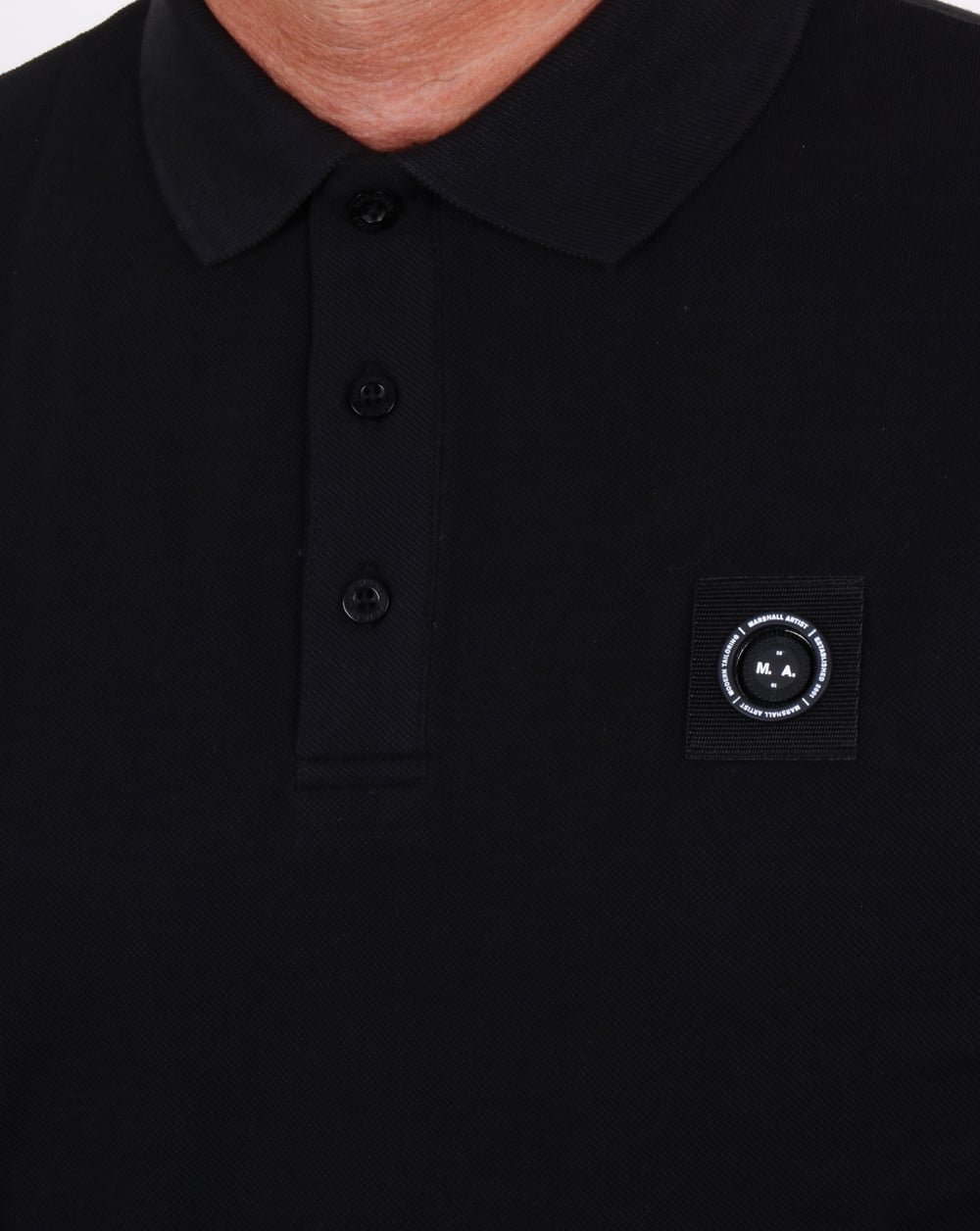 Marshall Artist Siren Ls Polo Shirt Black