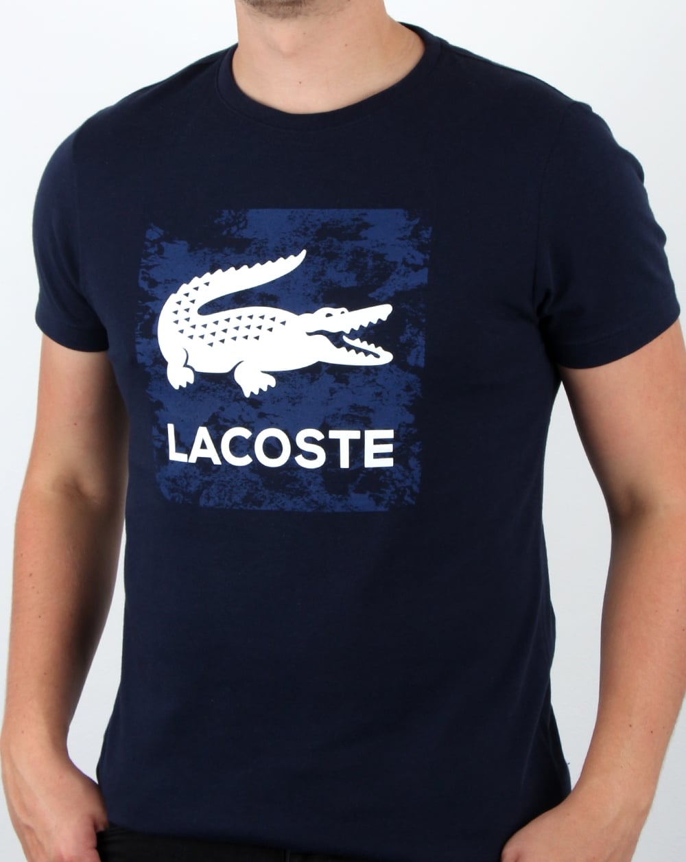 Lacoste Croc Stamp T Shirt Navy