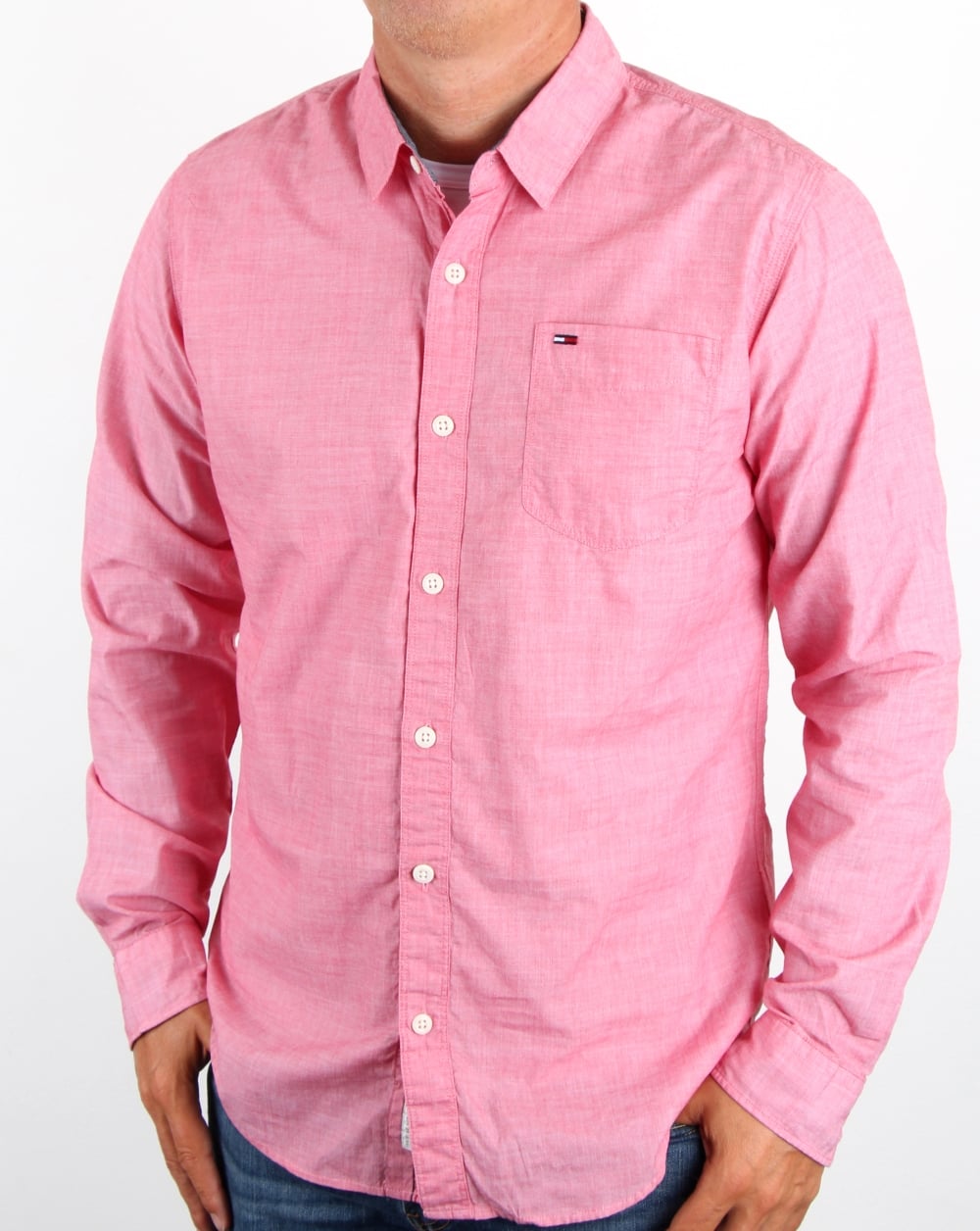 Tommy Hilfiger Cotton Oxford Shirt Salsa