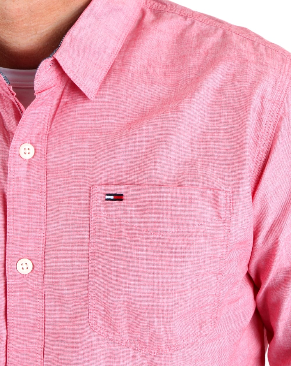 Tommy Hilfiger Cotton Oxford Shirt Salsa