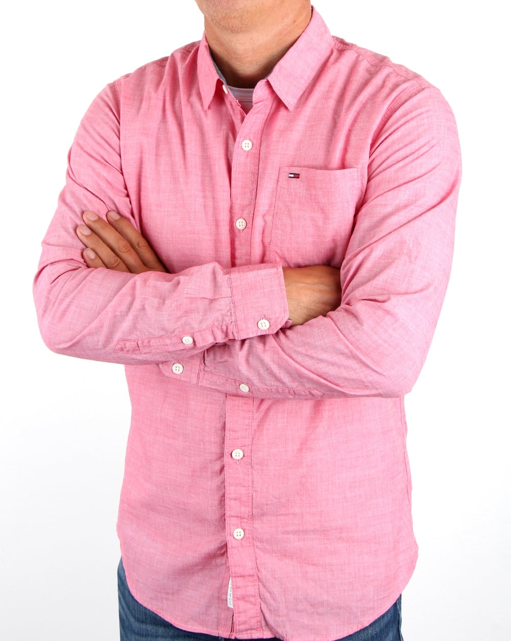Tommy Hilfiger Cotton Oxford Shirt Salsa