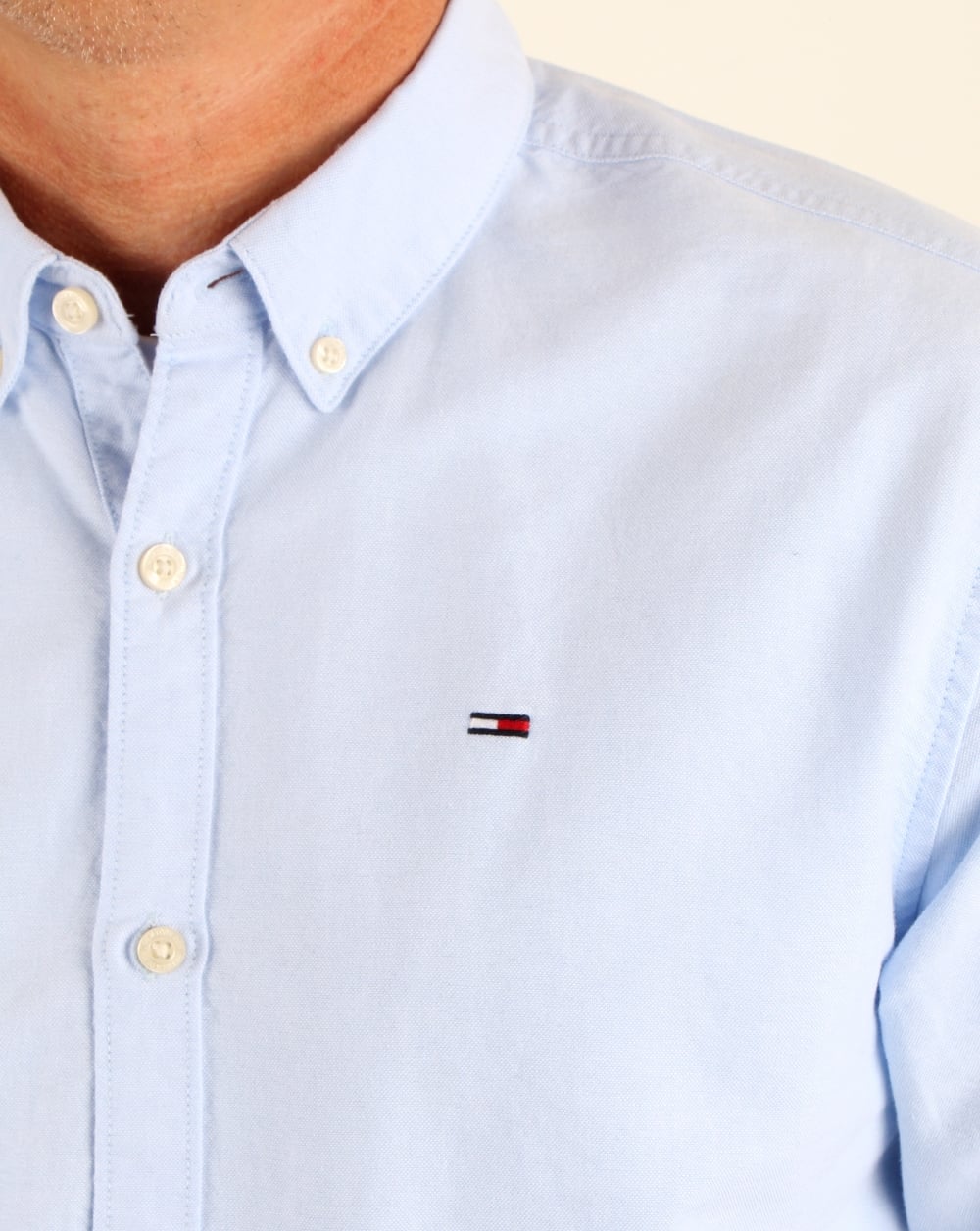 Tommy Hilfiger Cotton Oxford Shirt Light Blue