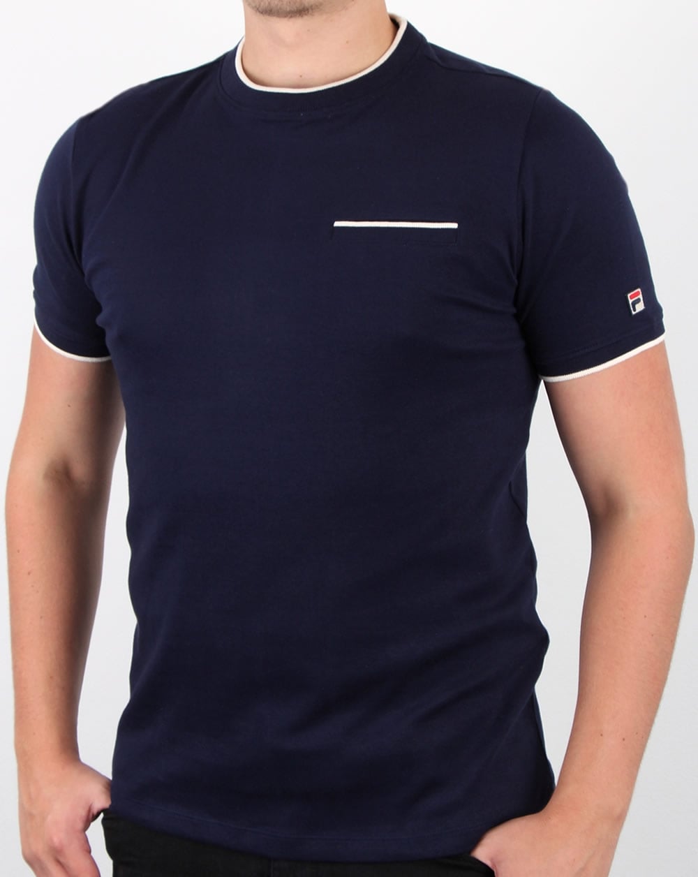 Fila Vintage Gianni T Shirt Navy