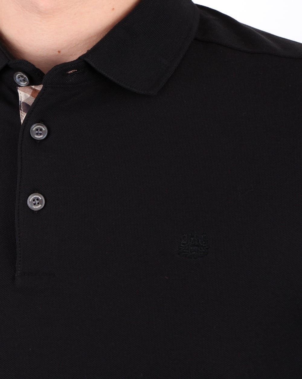 Aquascutum Hillington Long Sleeve Polo Shirt Black