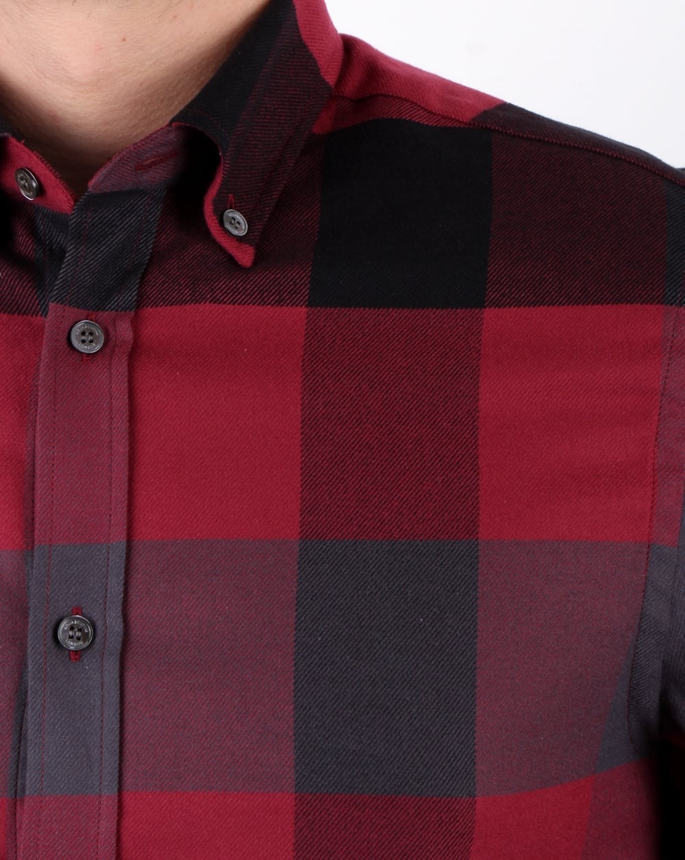 Aquascutum Rigby Flannel Check Shirt Red