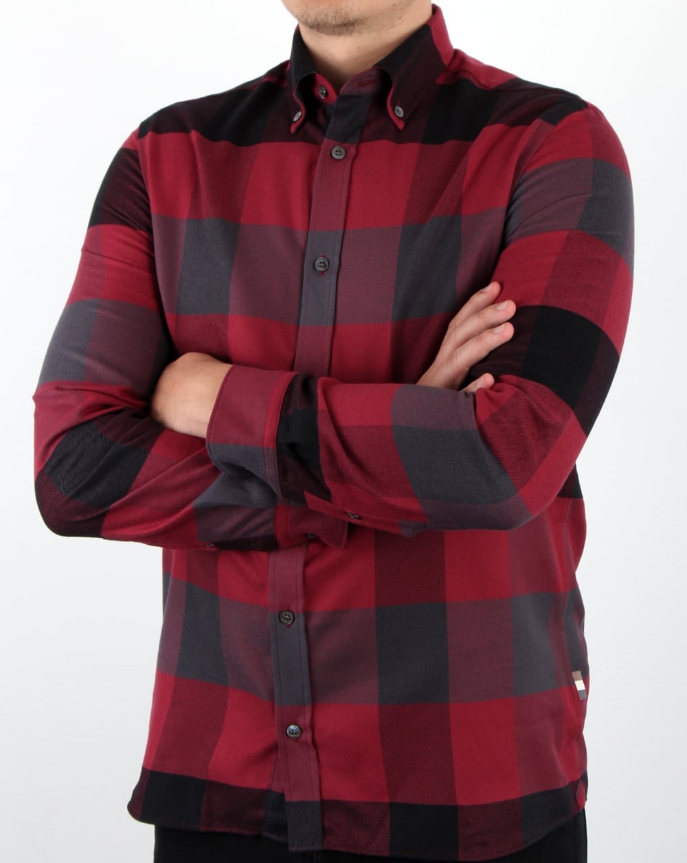 Aquascutum Rigby Flannel Check Shirt Red