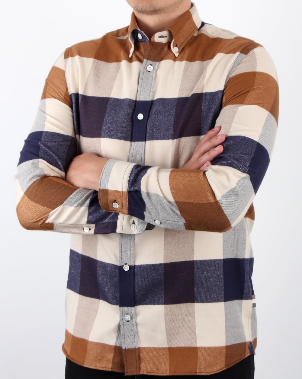 Aquascutum Rigby Flannel Check Shirt Vicuna
