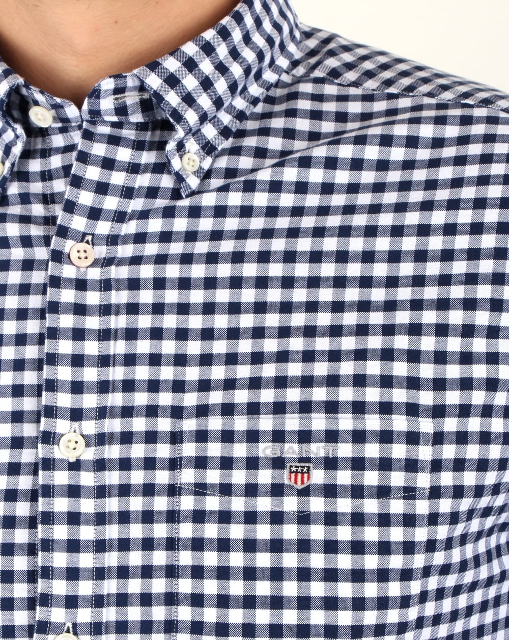Gant Oxford Gingham Shirt Persian Blue