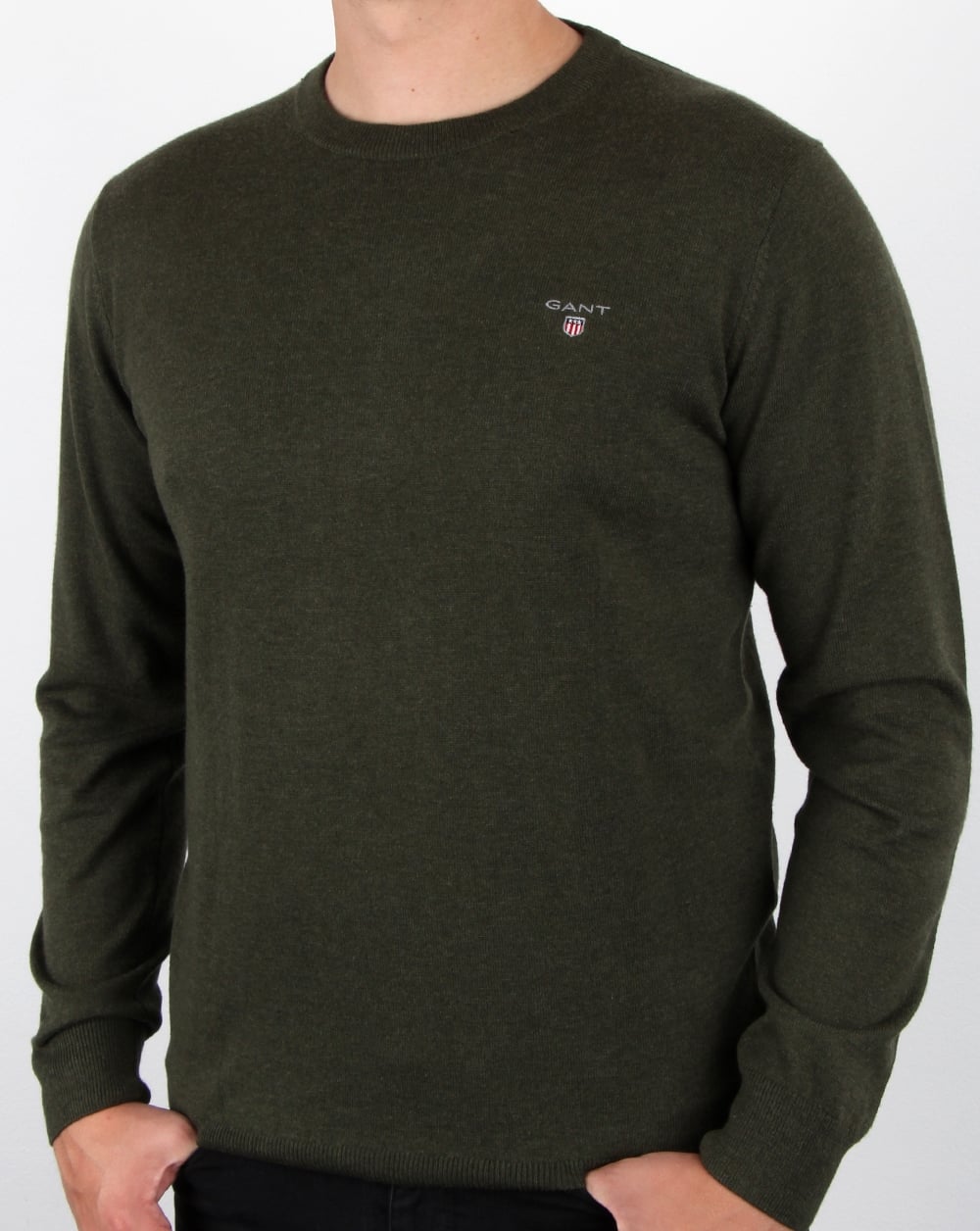 Gant Cotton Wool Jumper Hunter Green