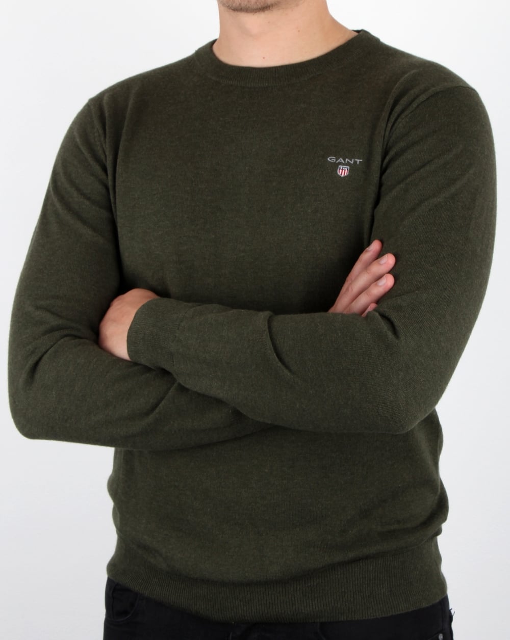 Gant Cotton Wool Jumper Hunter Green