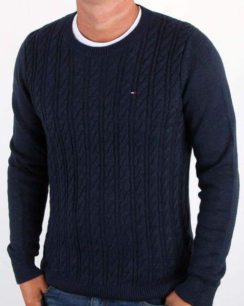 Tommy Hilfiger Cable Knit Jumper Navy