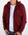 Lyle And Scott Zip Through Hoodie Claret Jug