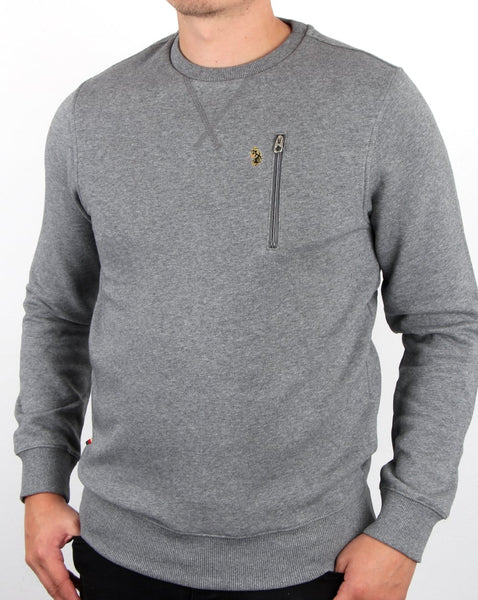 Luke One A Otm Sweatshirt Mid Grey Marl