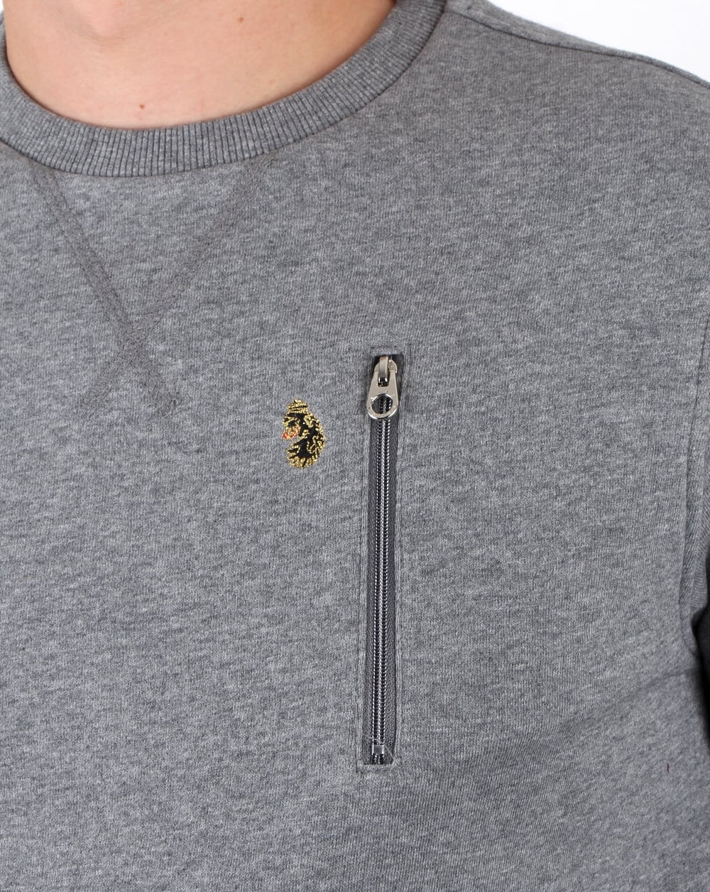 Luke One A Otm Sweatshirt Mid Grey Marl