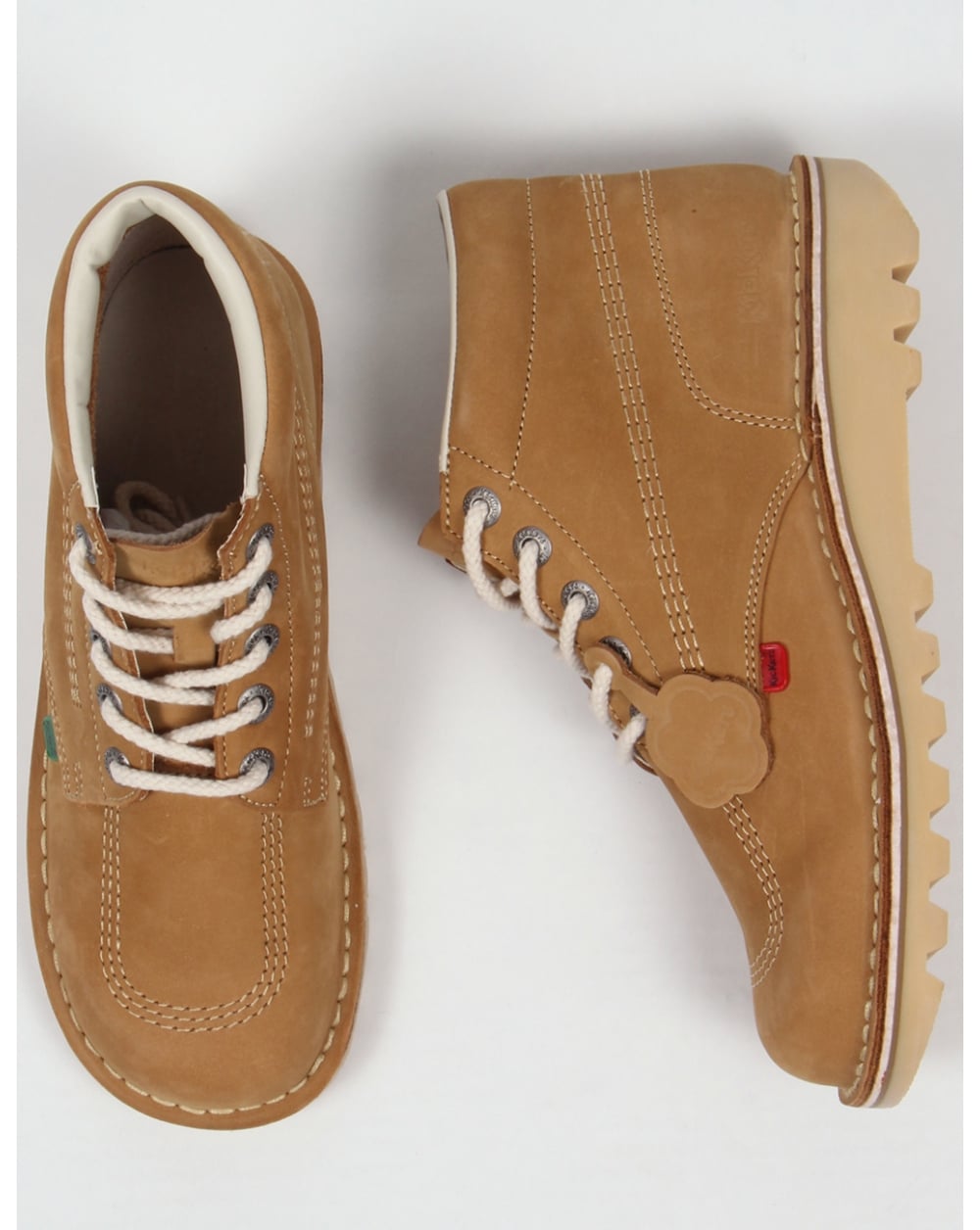 Kickers Kick Hi Boots In Nubuck Tan