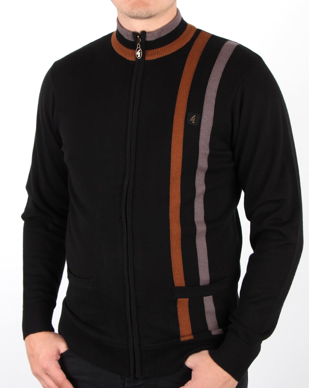 Gabicci Vintage Forum Knitted Zip Black