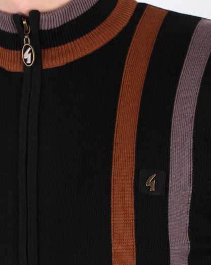 Gabicci Vintage Forum Knitted Zip Black