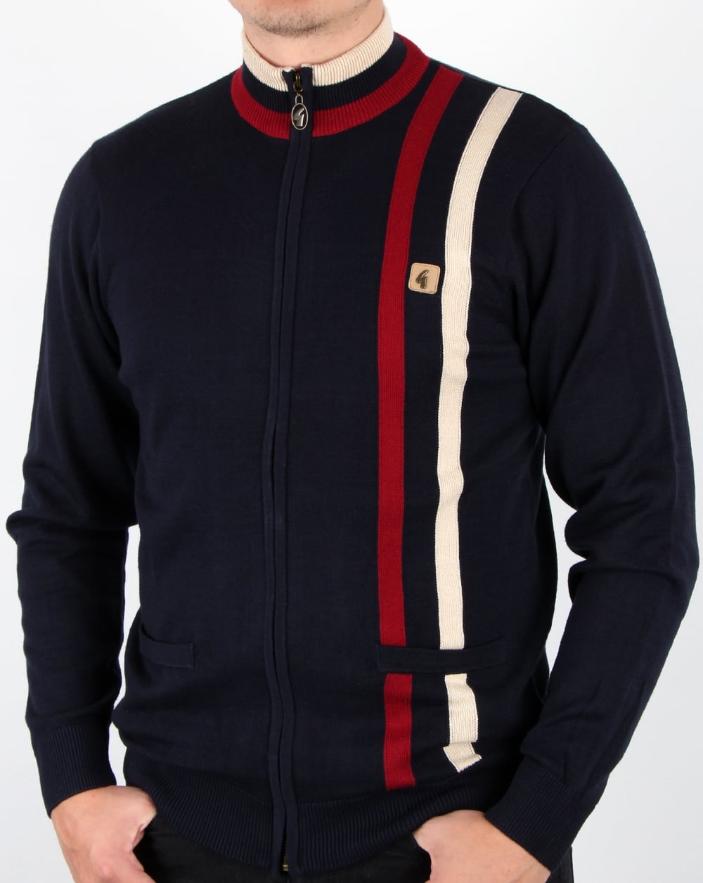Gabicci Vintage Forum Knitted Zip Navy