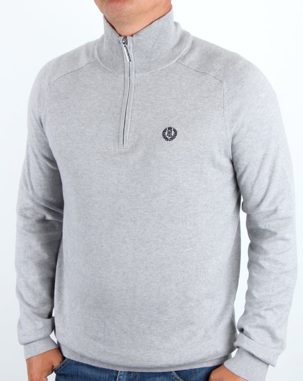 Henri Lloyd Morgan Half Zip Knit Graphite Marl