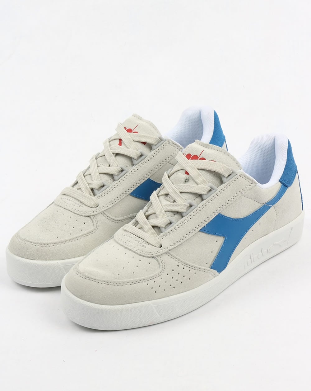 Diadora Borg Elite Suede Trainers White/Royal/Red