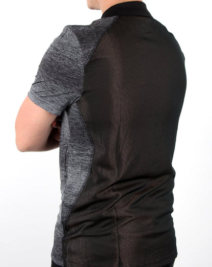 Lacoste Zip Neck Polo Shirt Black/copper