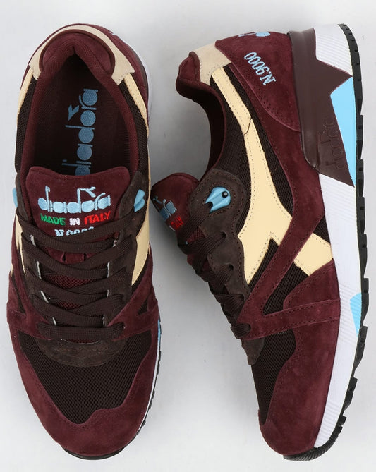 Diadora Diadora N9000 Italia Trainers Burgundy/Chocolate