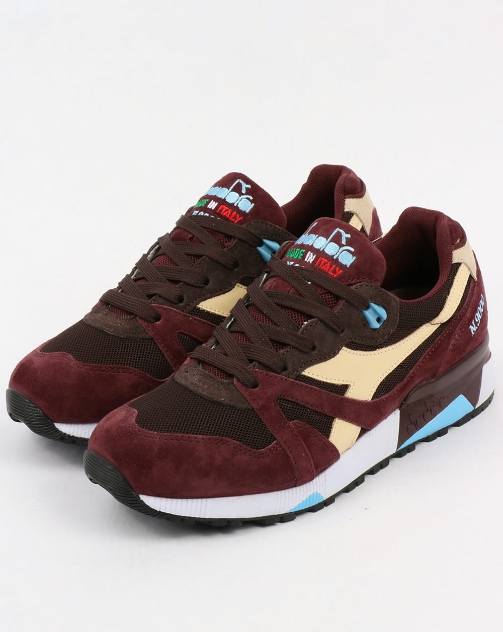 Diadora N9000 Italia Trainers Burgundy/Chocolate