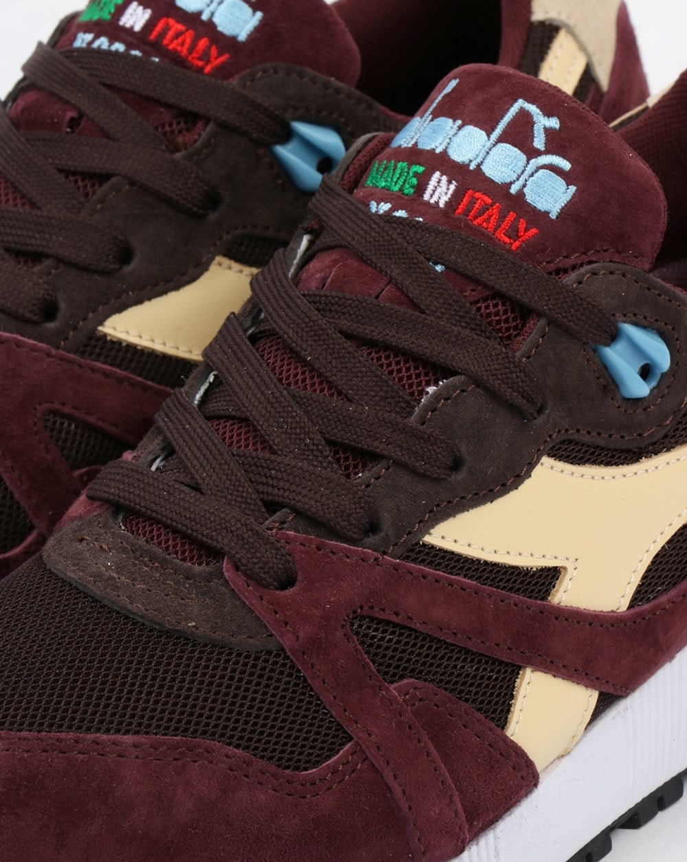Diadora N9000 Italia Trainers Burgundy/Chocolate