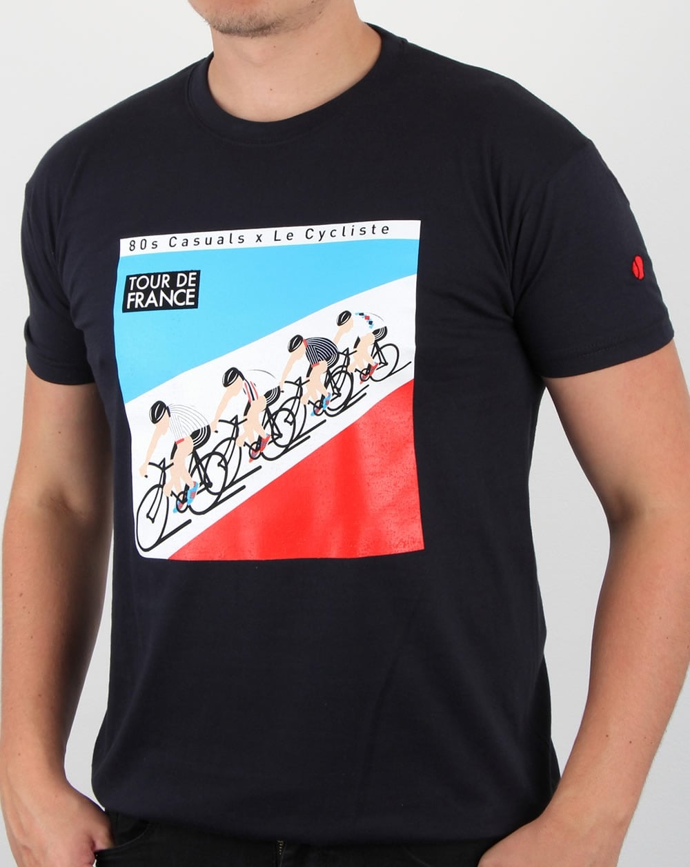 80s Casuals Le Cycliste 1983 Tour T Shirt Navy