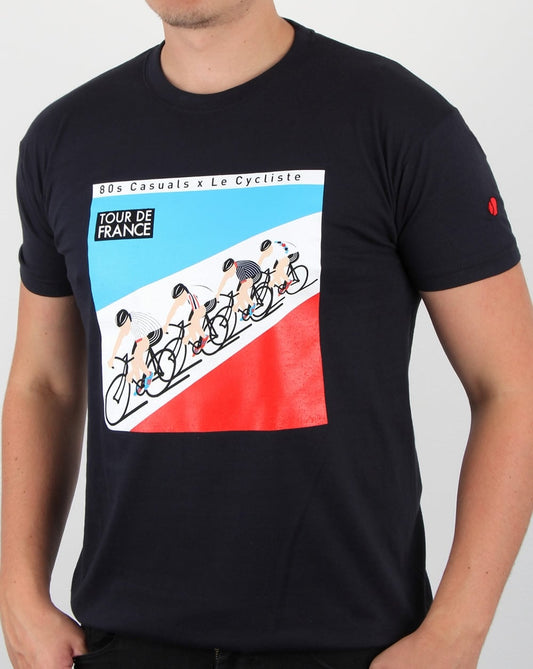 80s Casuals 80s Casuals Le Cycliste 1983 Tour T Shirt Navy