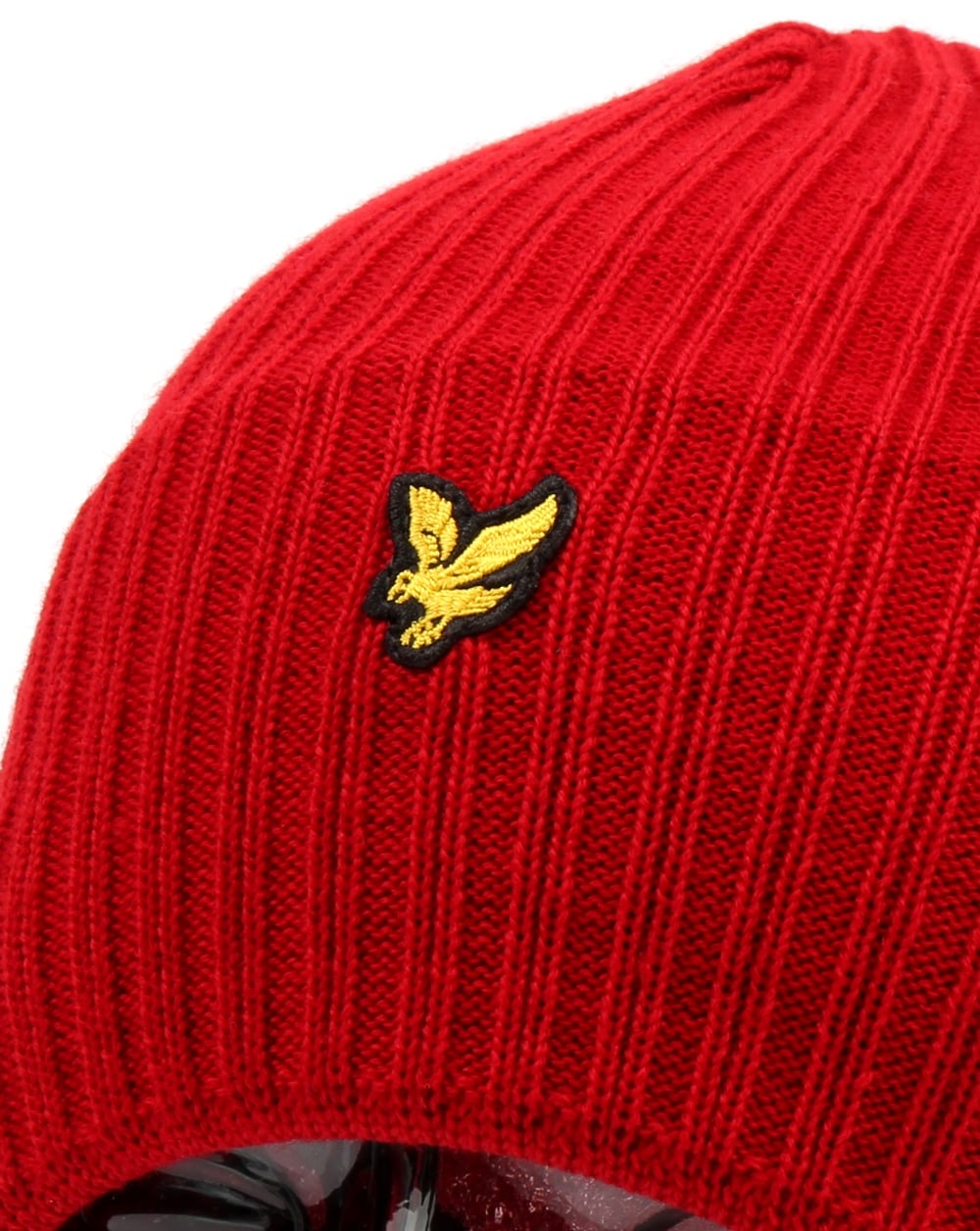 Lyle And Scott Knitted Rib Beanie Red Marl