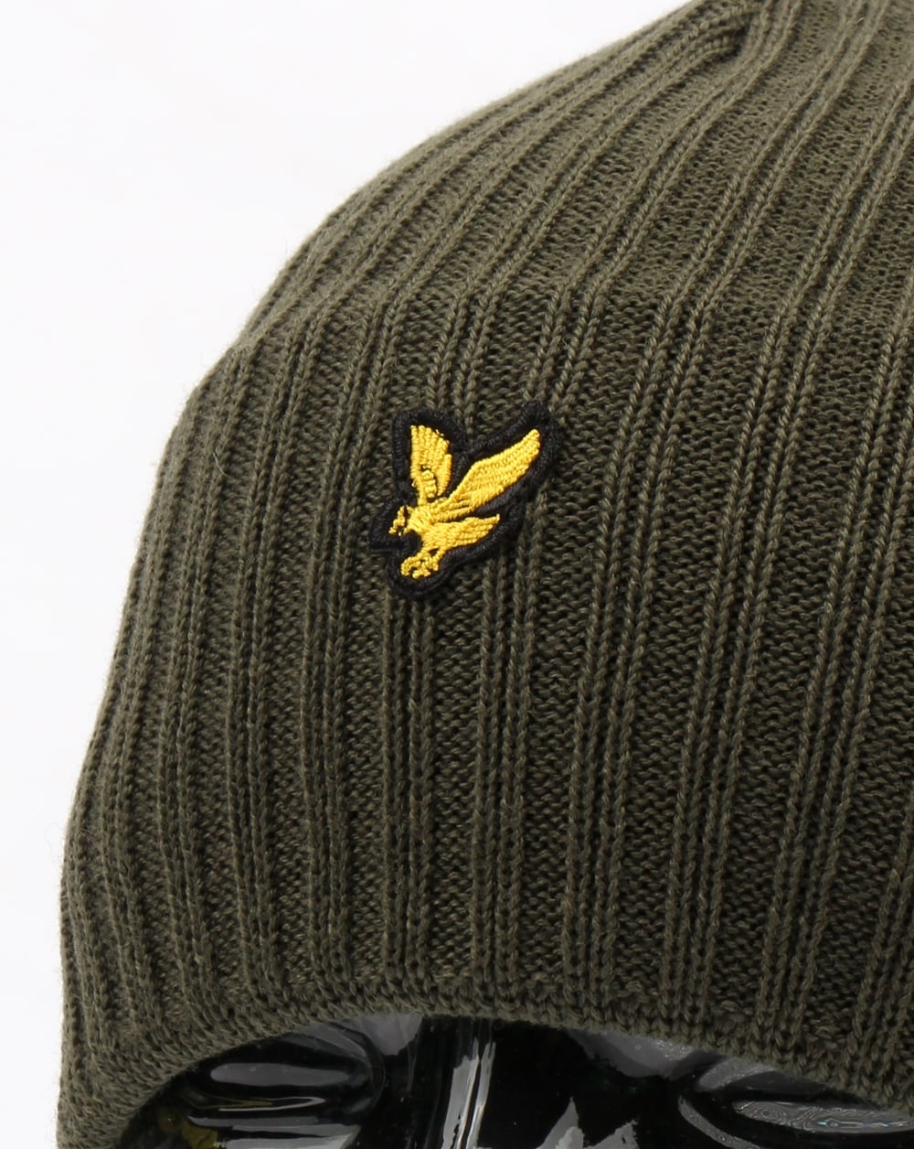 Lyle And Scott Knitted Rib Beanie Olive